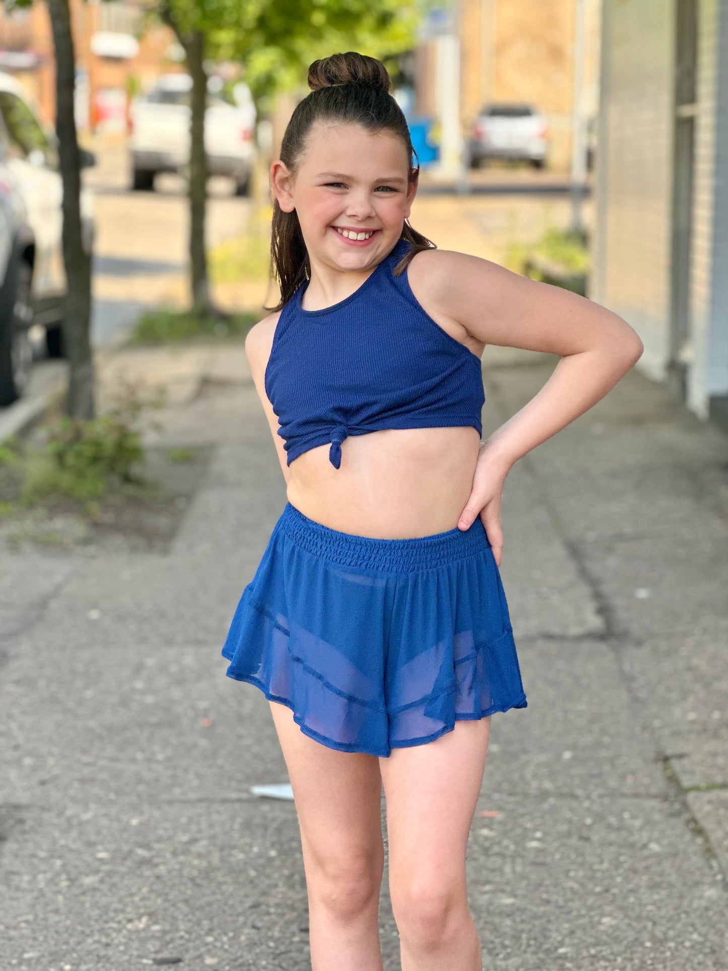 Ruffle Mesh Short #21412