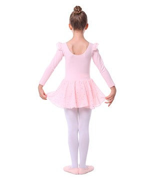 Long Sleeve Sequin Skirted Leotard