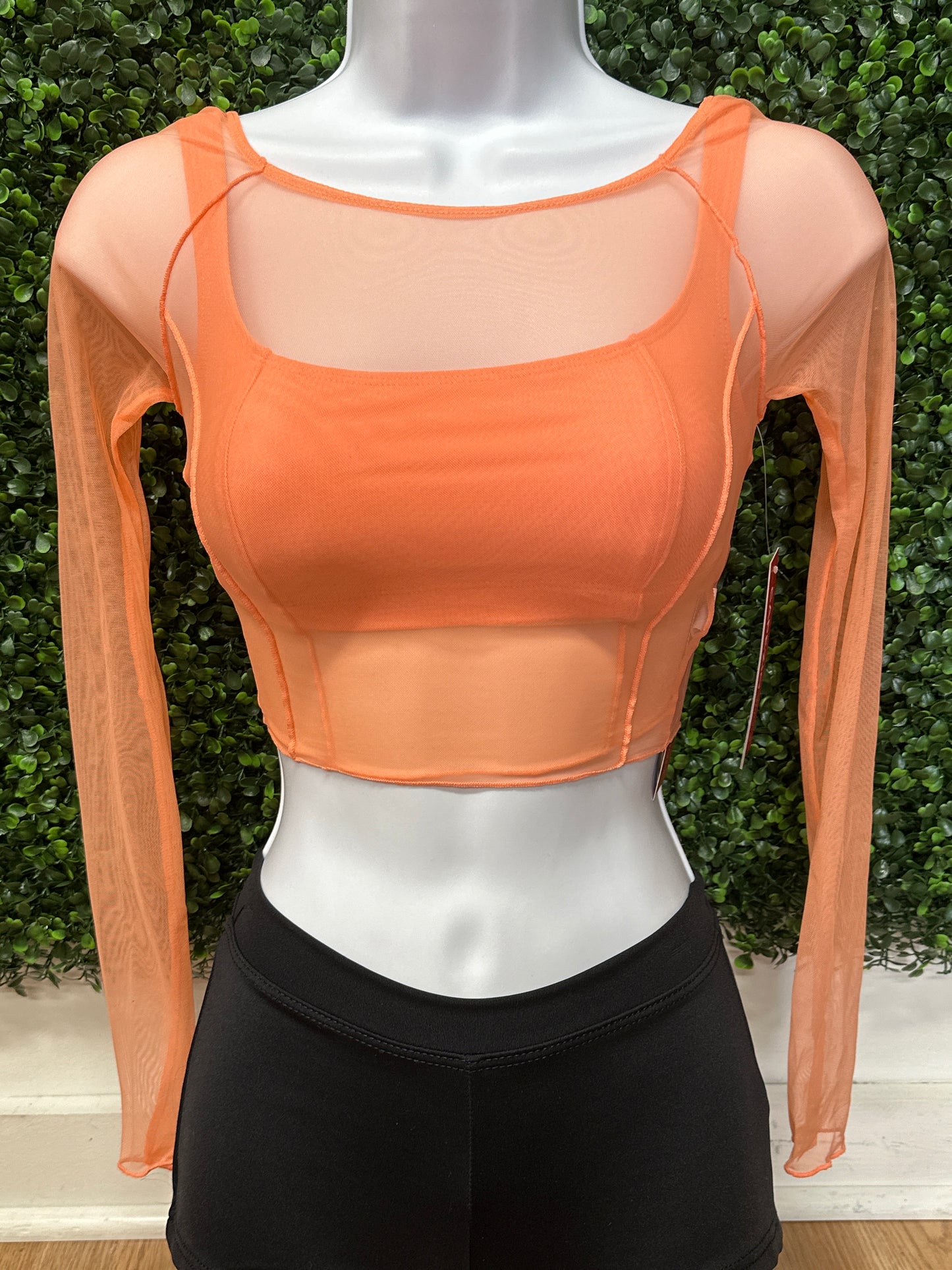 Dusk Long-Sleeve Mesh Top #12247
