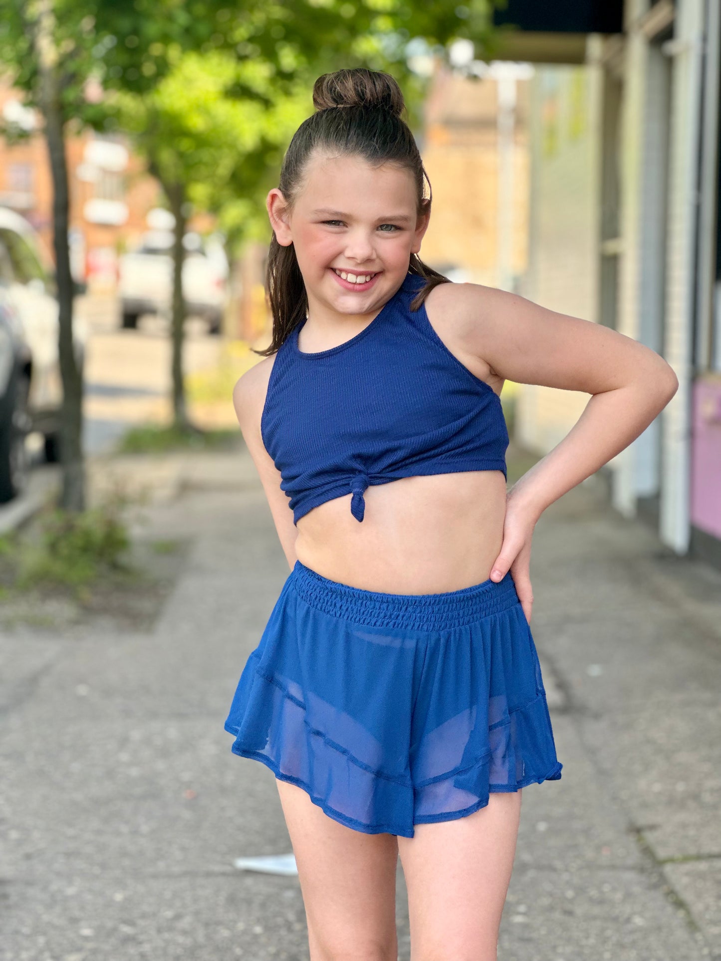 Ruffle Mesh Short #21412