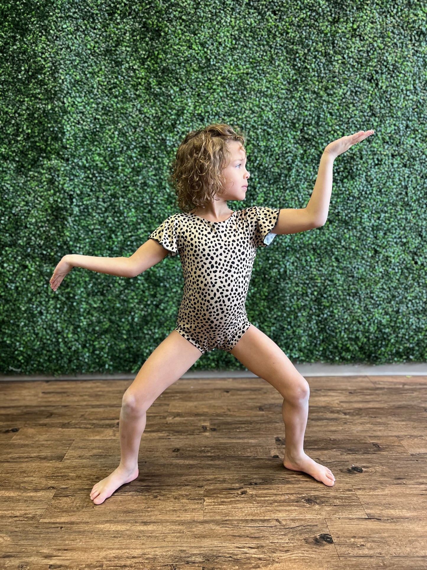 Soft Tan Leopard Leotard