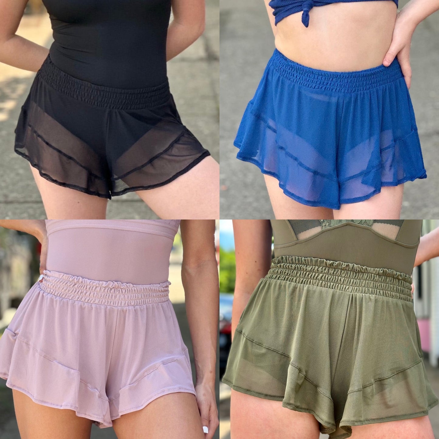 Ruffle Mesh Short #21412