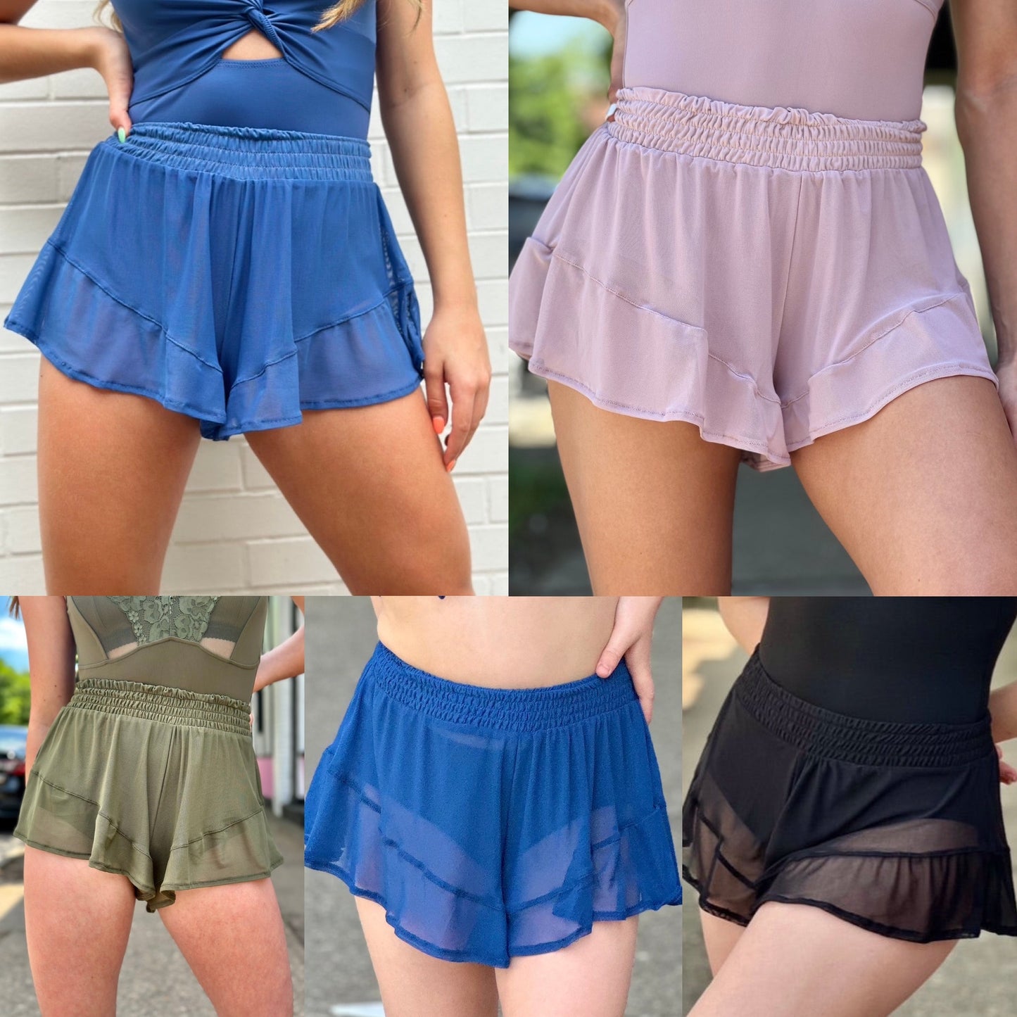 Ruffle Mesh Short #21412