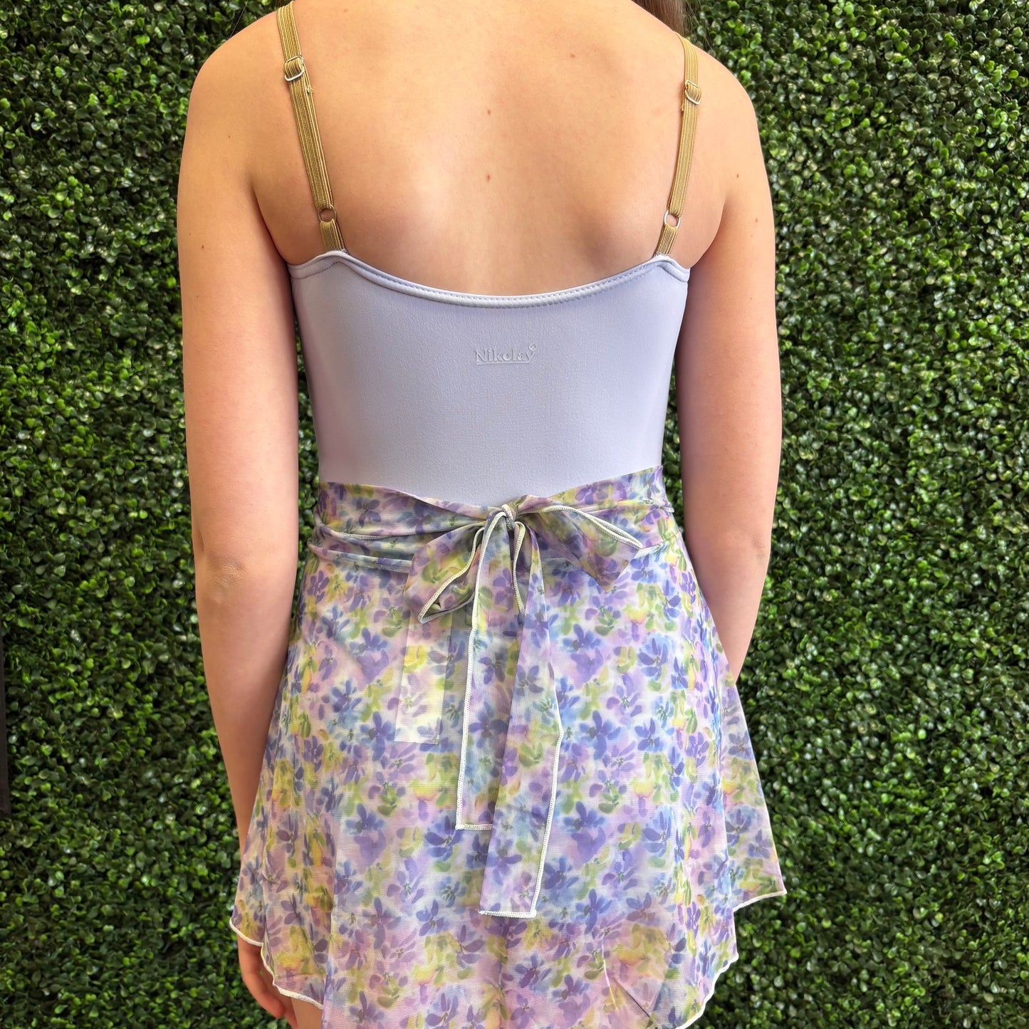 Le Jardin Printed Mesh Wrap Skirt #12186