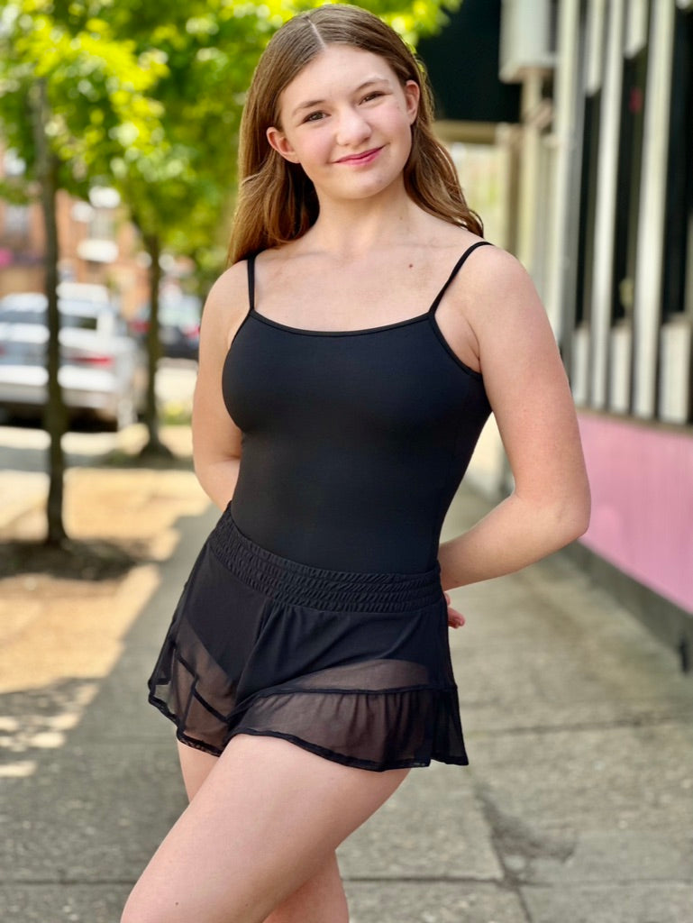 Ruffle Mesh Short #21412