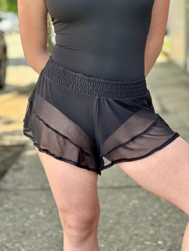 Ruffle Mesh Short #21412