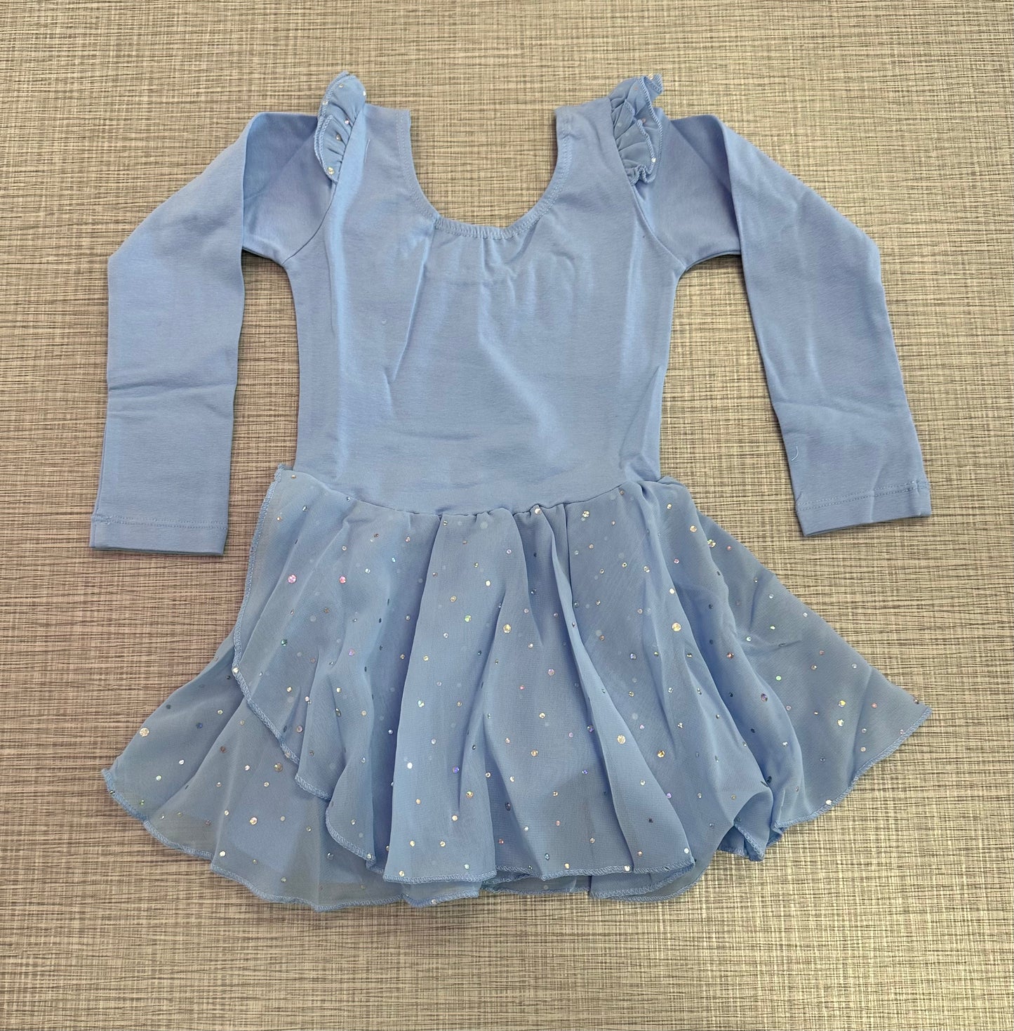Long Sleeve Sequin Skirted Leotard