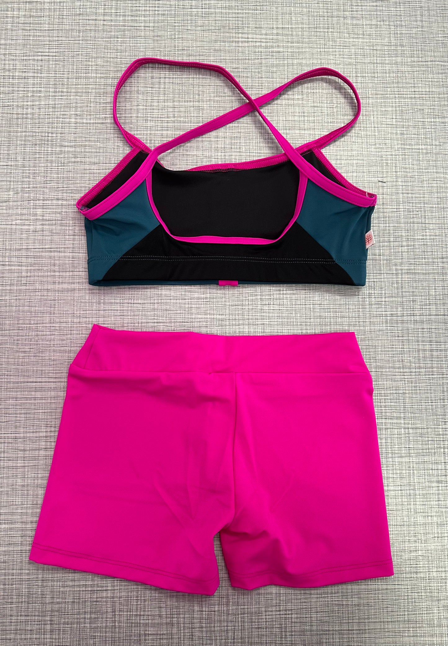 Demi Bra Top & Solid Short Set