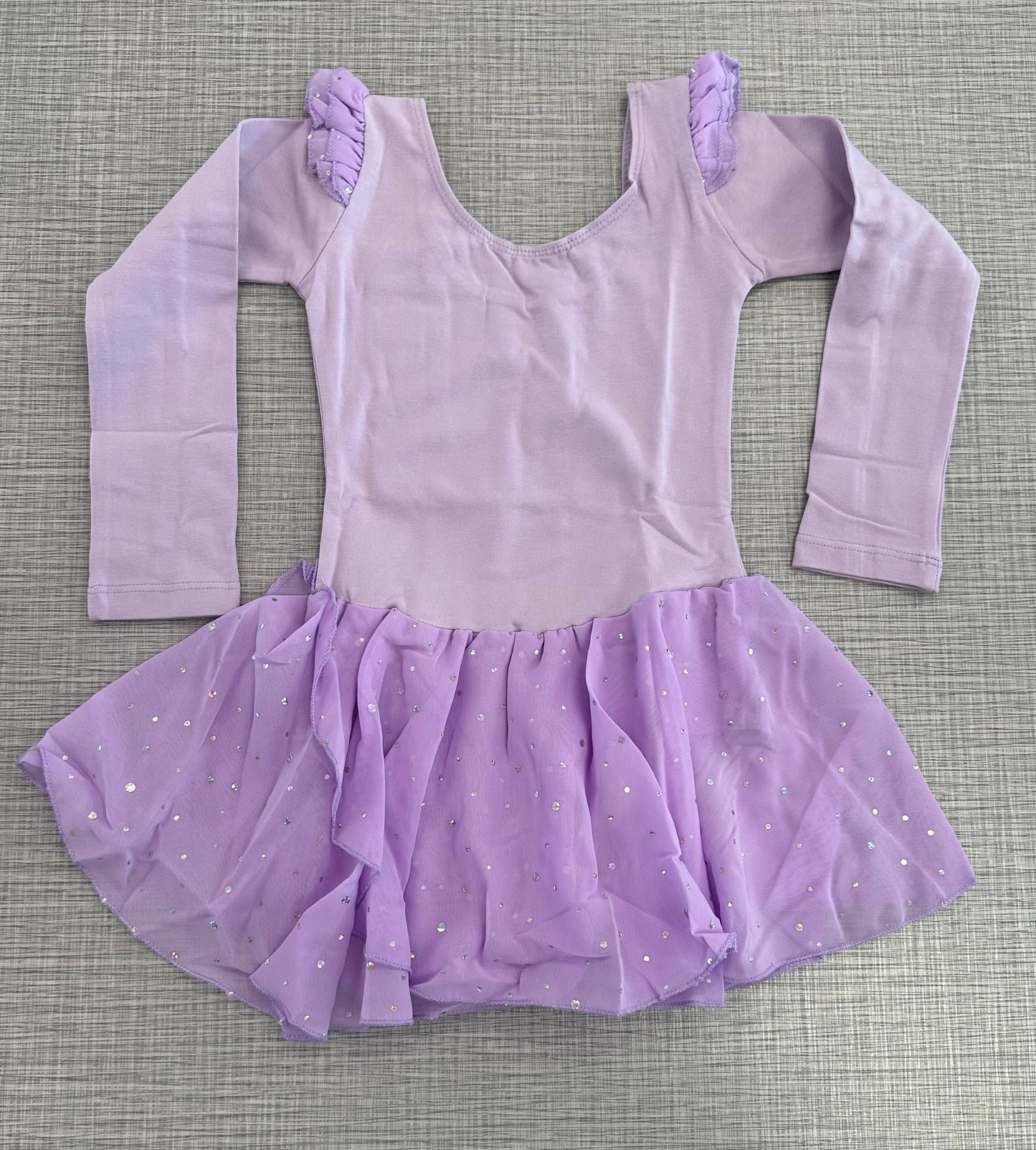 Long Sleeve Sequin Skirted Leotard
