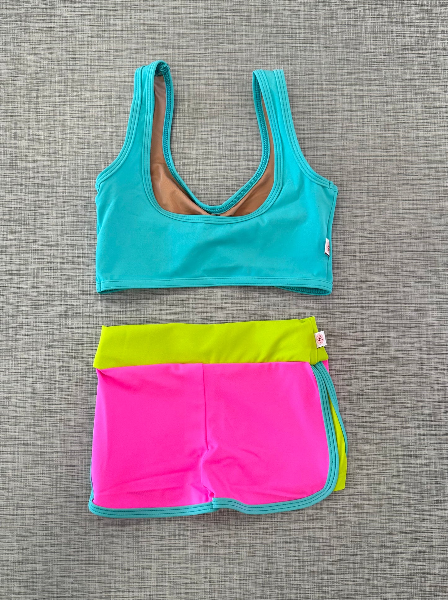 Demi Pinch Front Top & Training Short Set