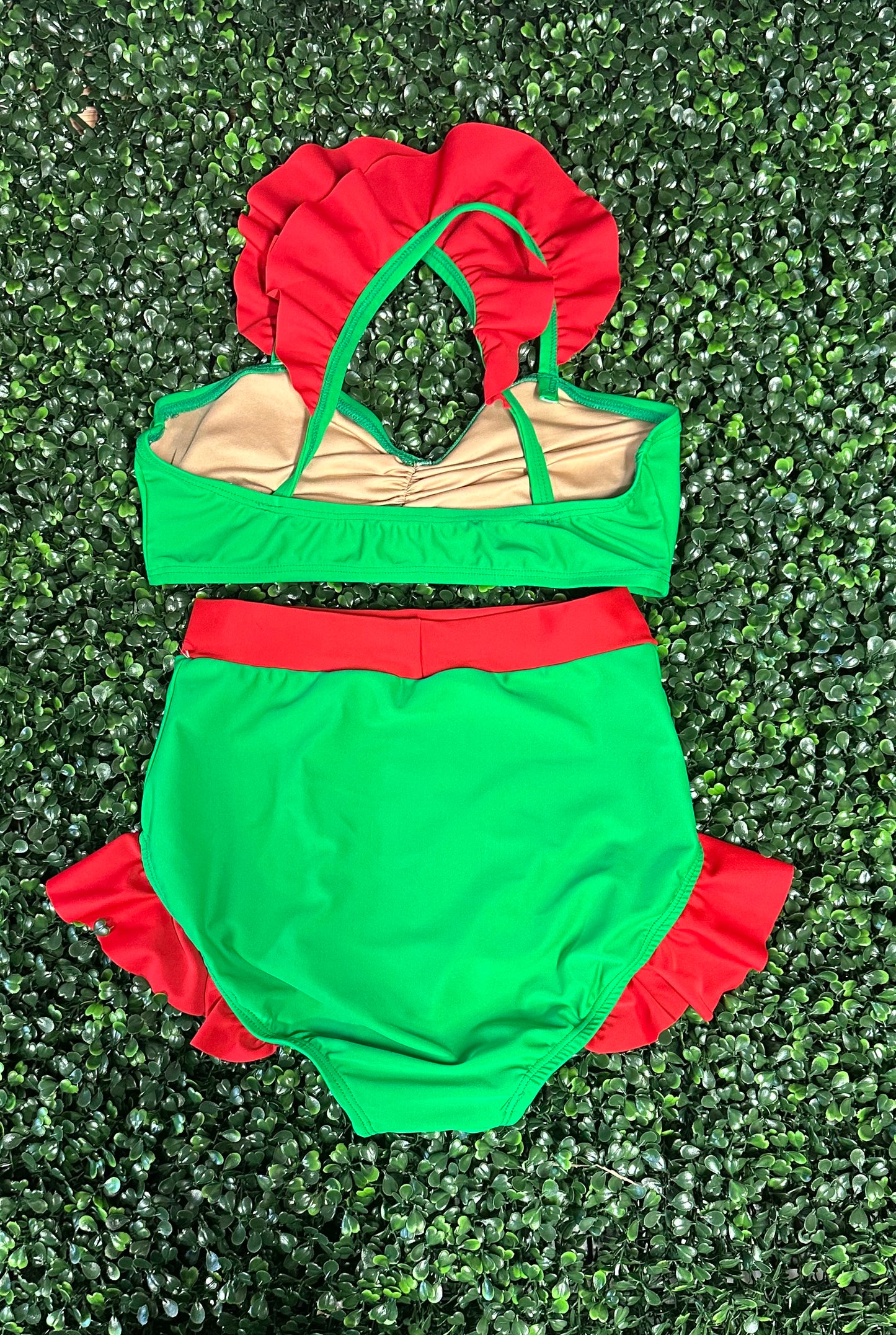 Child Small Holiday Ruffle Brief Set