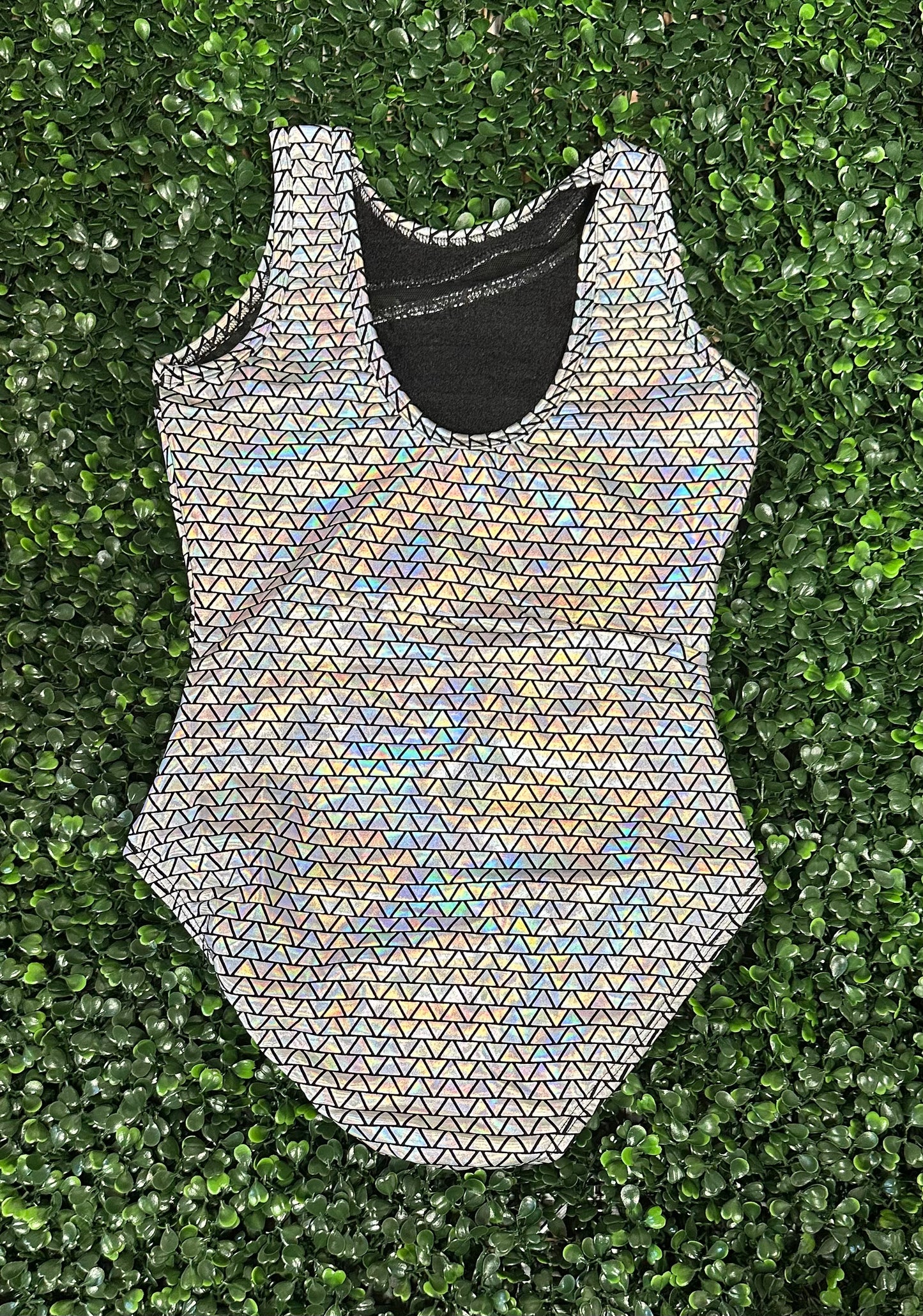 Mesh Triangle Pattern Leotard