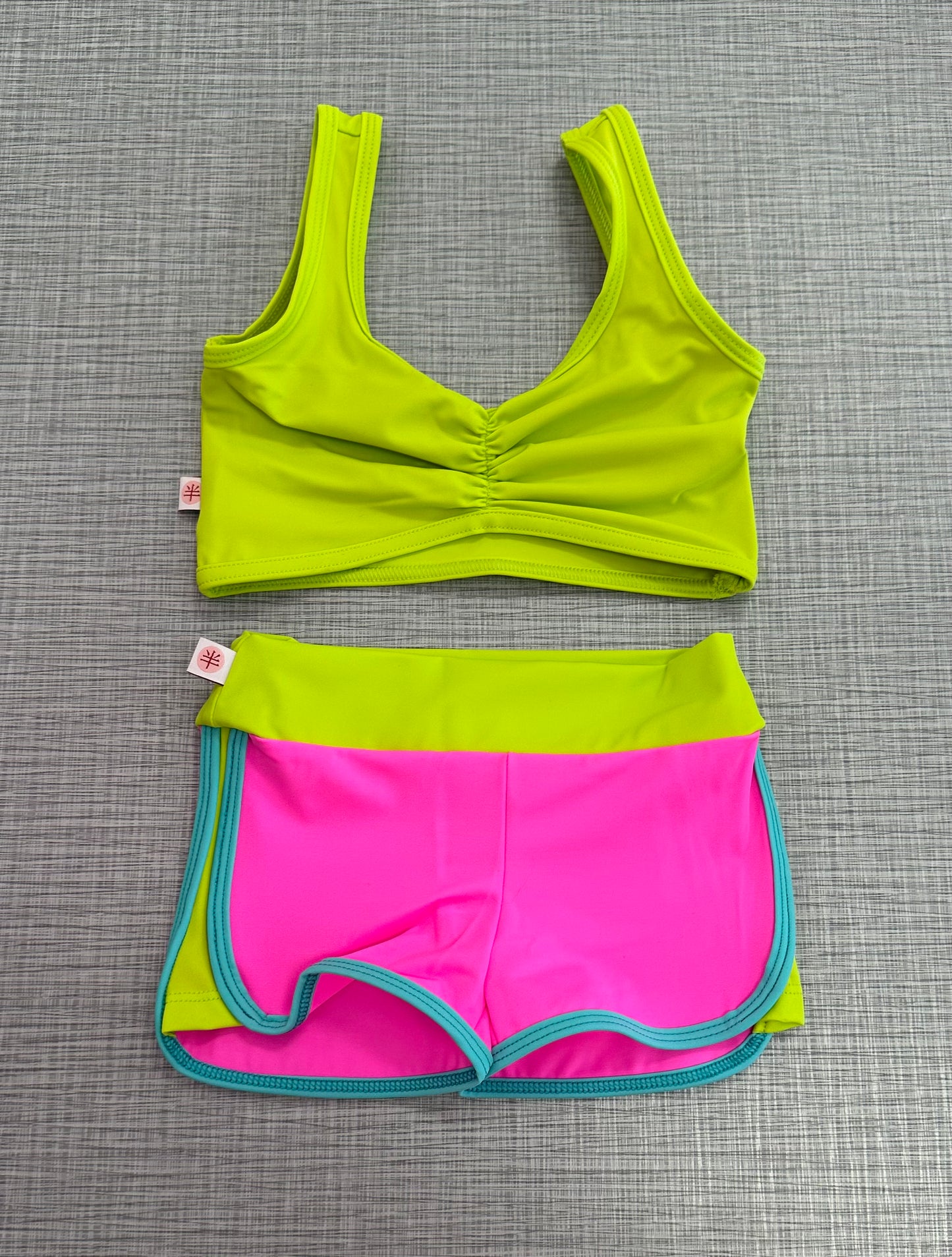 Demi Pinch Front Top & Training Short Set