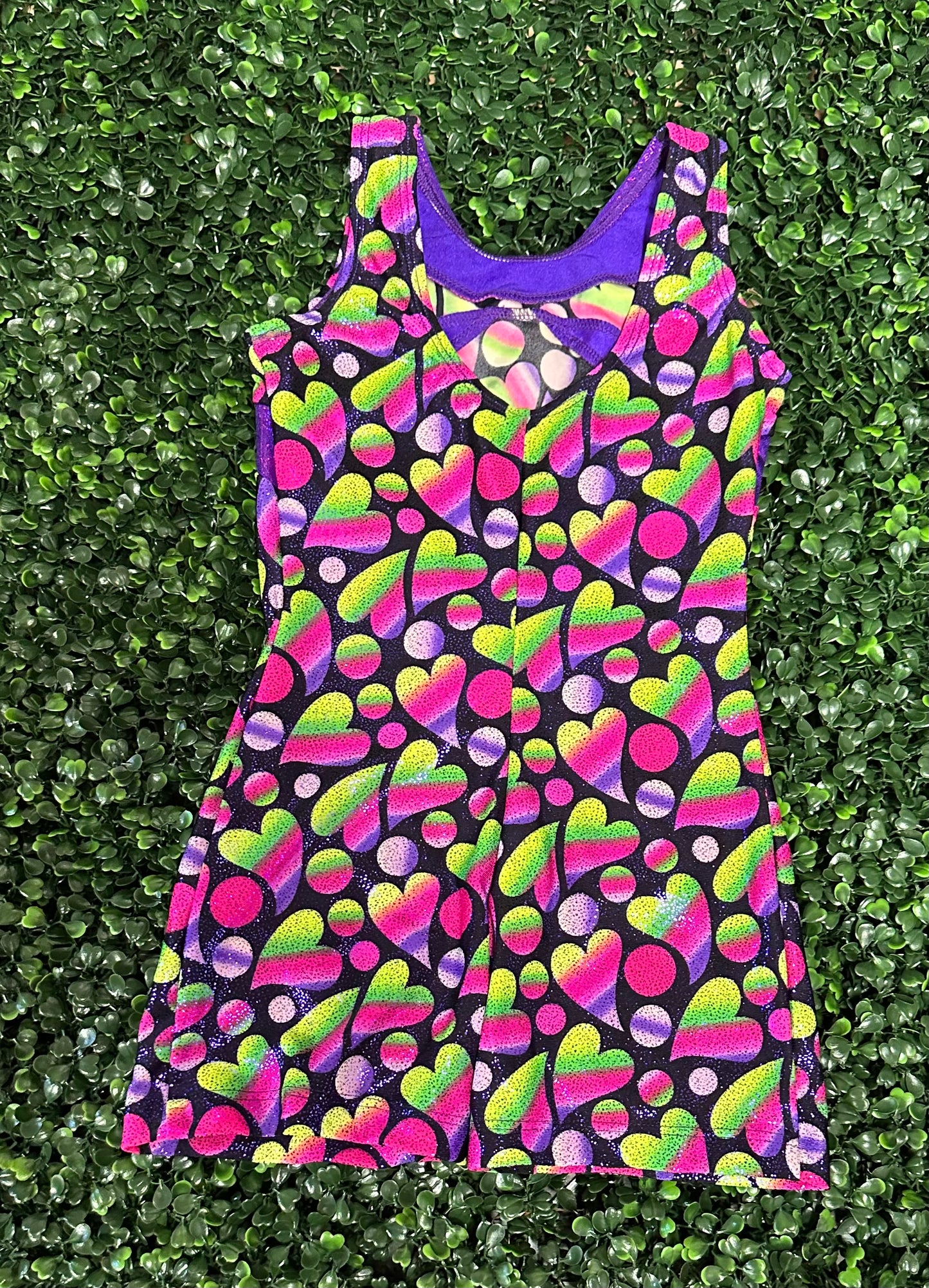 Rainbow Heart Biketard