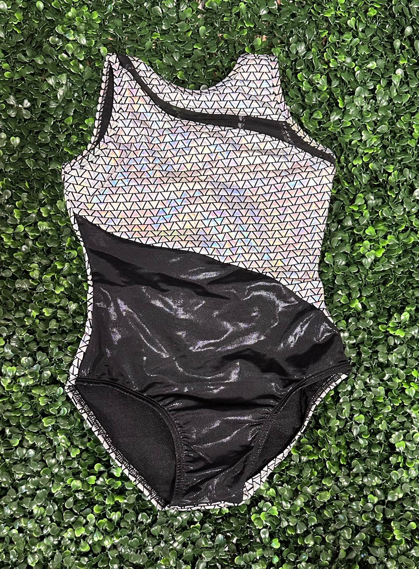 Mesh Triangle Pattern Leotard