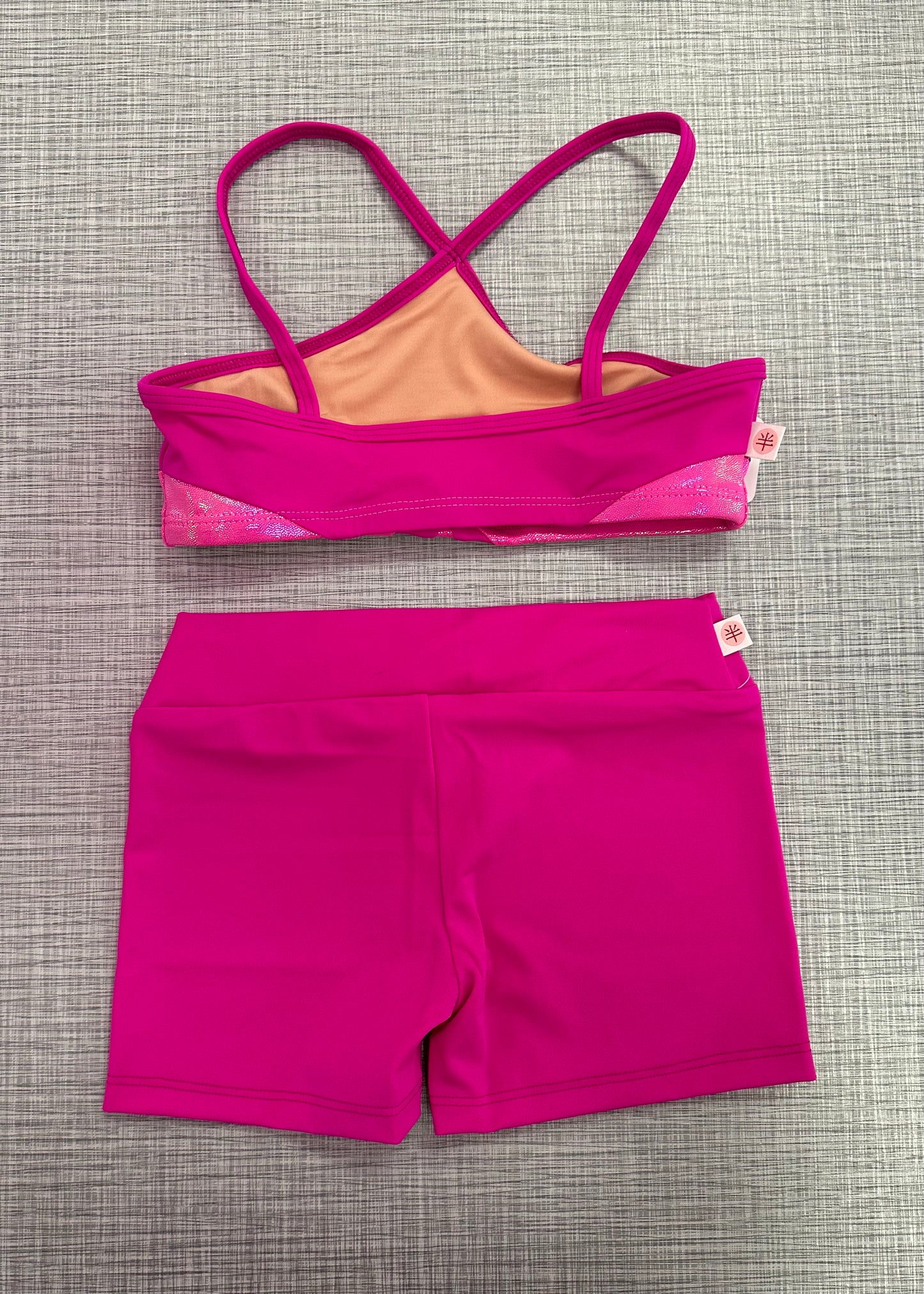 Demi Sparkle Criss Cross Top Short Set *
