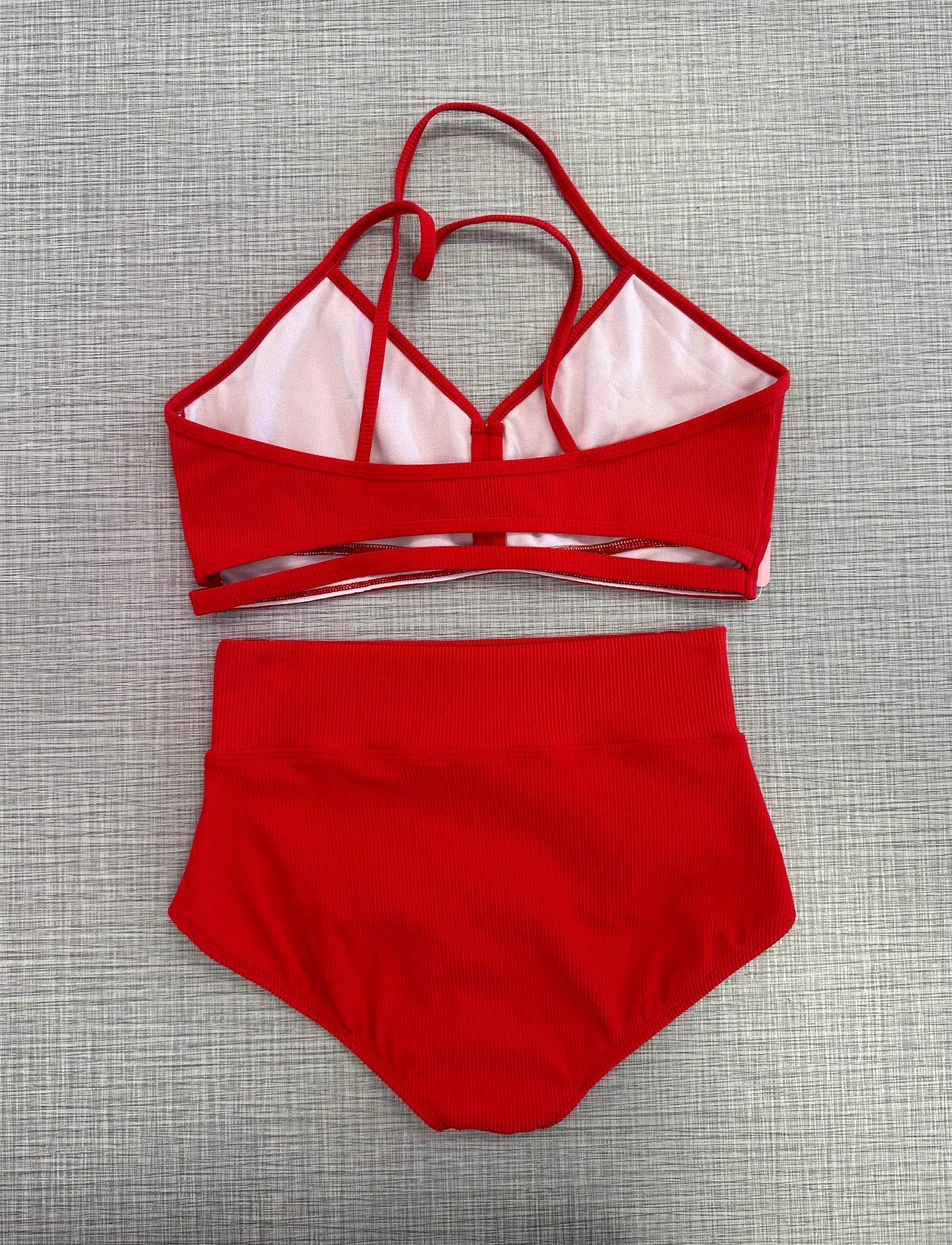 CY Red Bra Top Brief Set