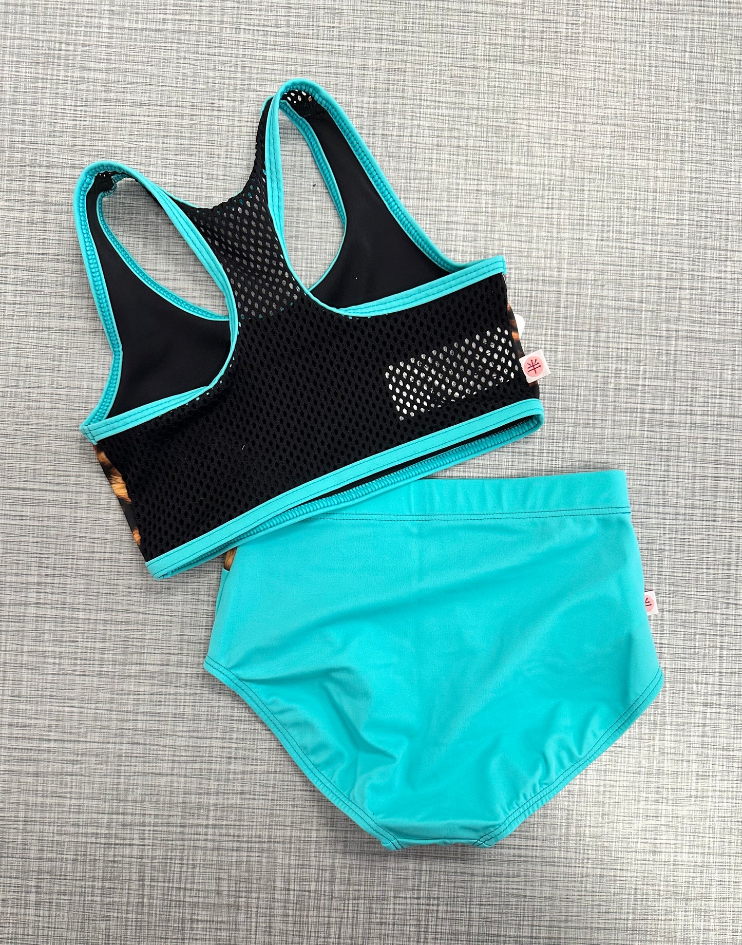 Demi Racerback Cheetah Brief Set