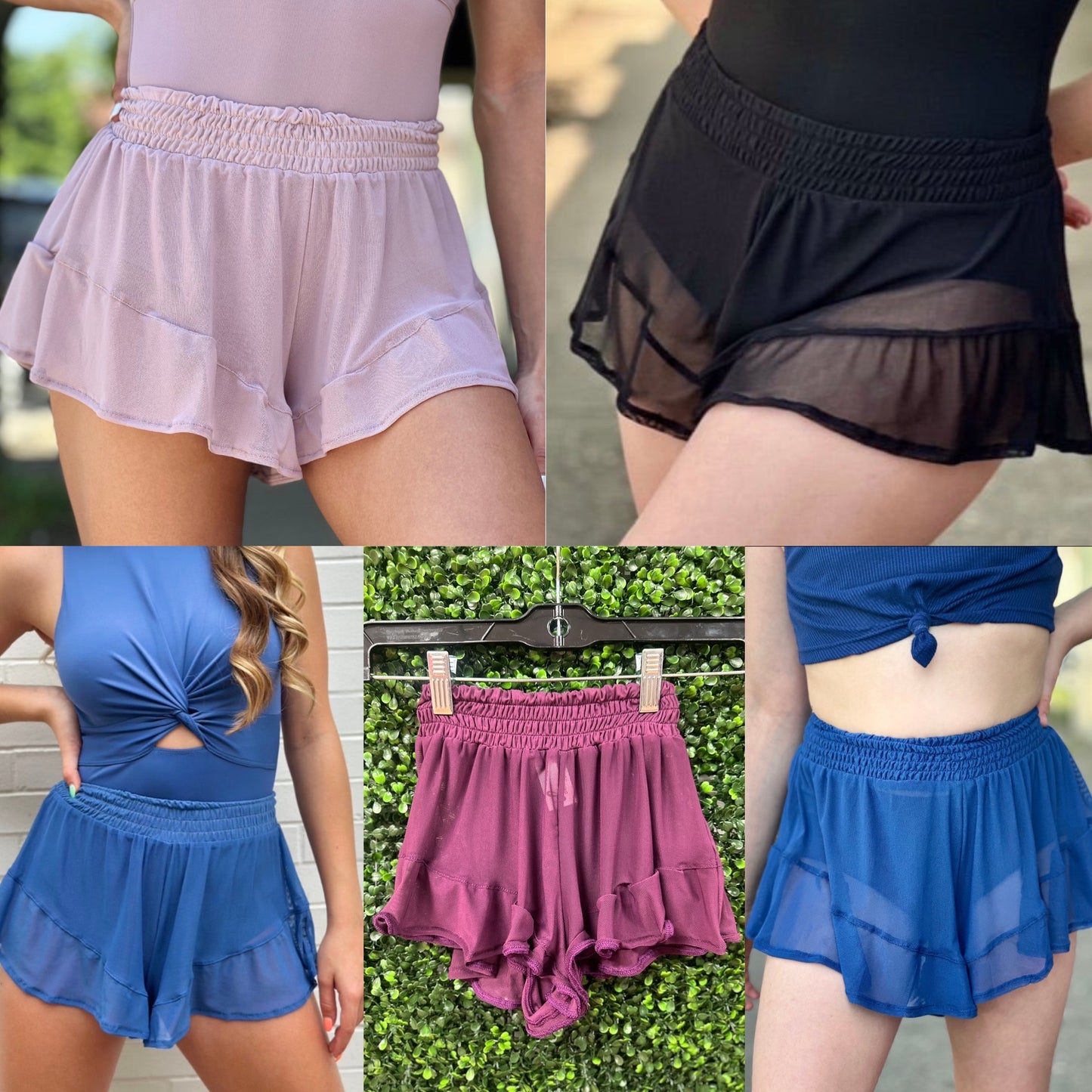 Ruffle Mesh Short #21412