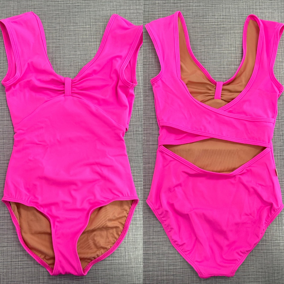 Demi 6-8 Pinch Bow Front Leotard