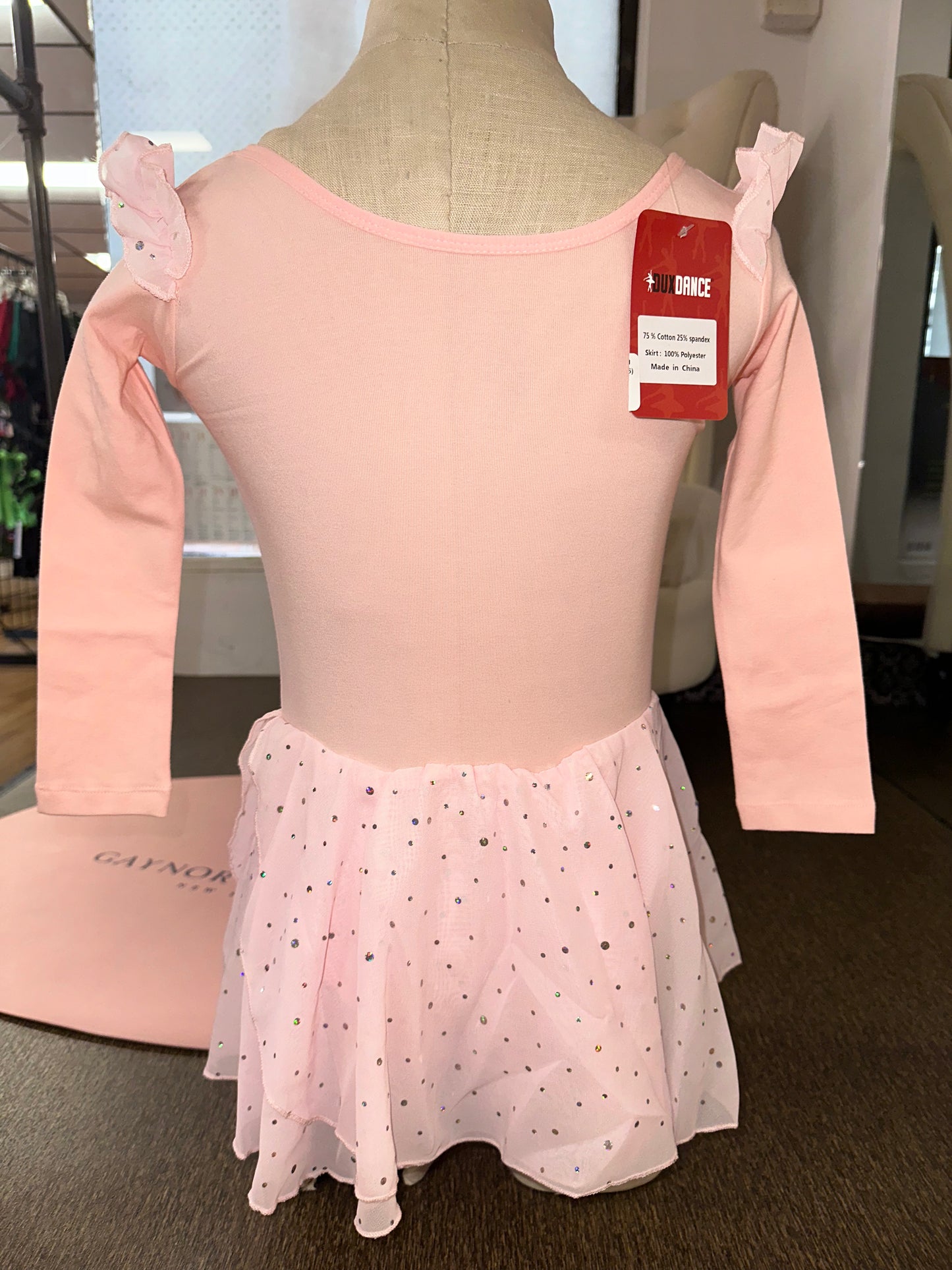 Long Sleeve Sequin Skirted Leotard