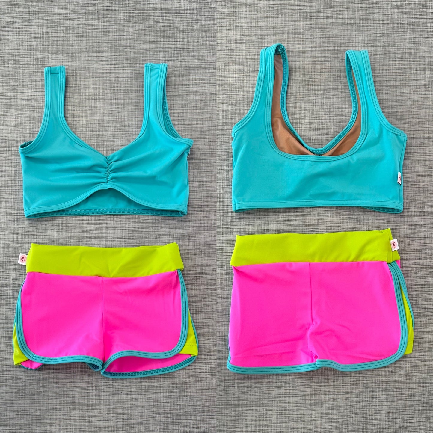 Demi Pinch Front Top & Training Short Set