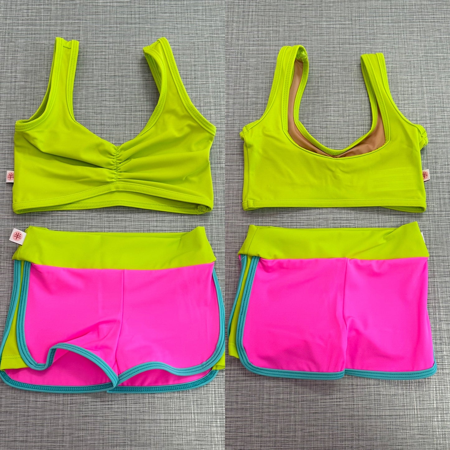 Demi Pinch Front Top & Training Short Set