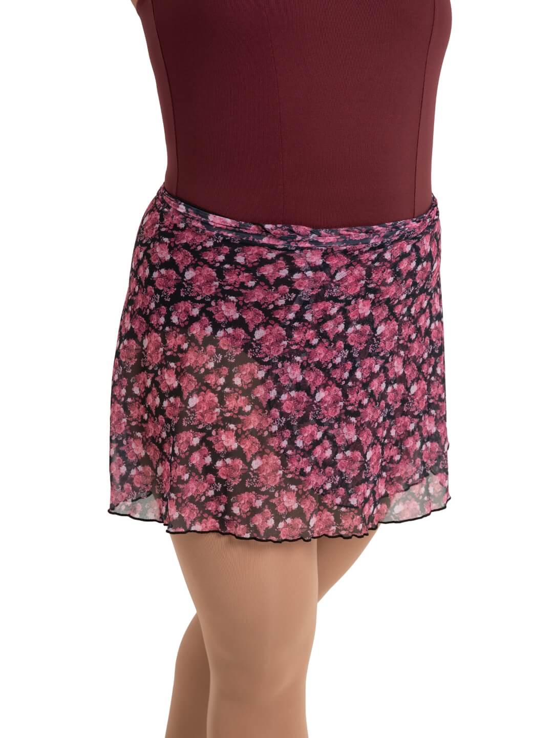 Le Jardin Printed Mesh Wrap Skirt #12186