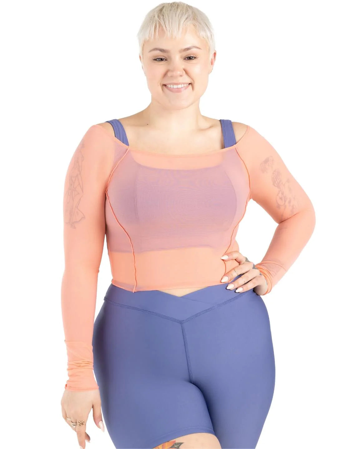 Dusk Long-Sleeve Mesh Top #12247