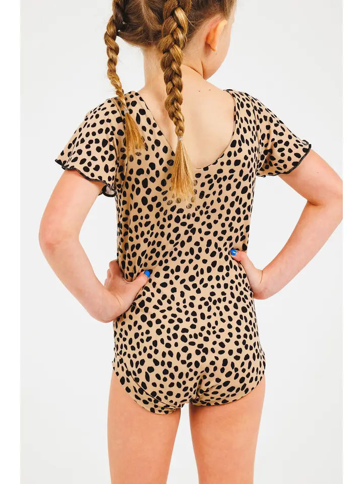Soft Tan Leopard Leotard