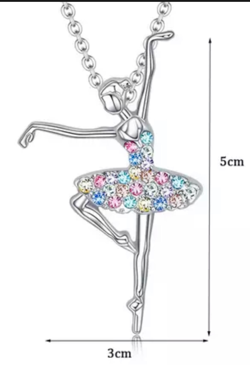 Ballerina Rhinestone Necklace
