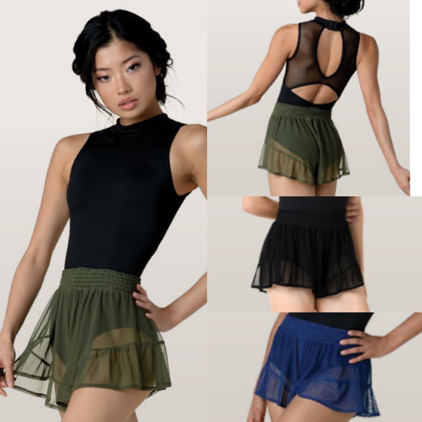 Ruffle Mesh Short #21412