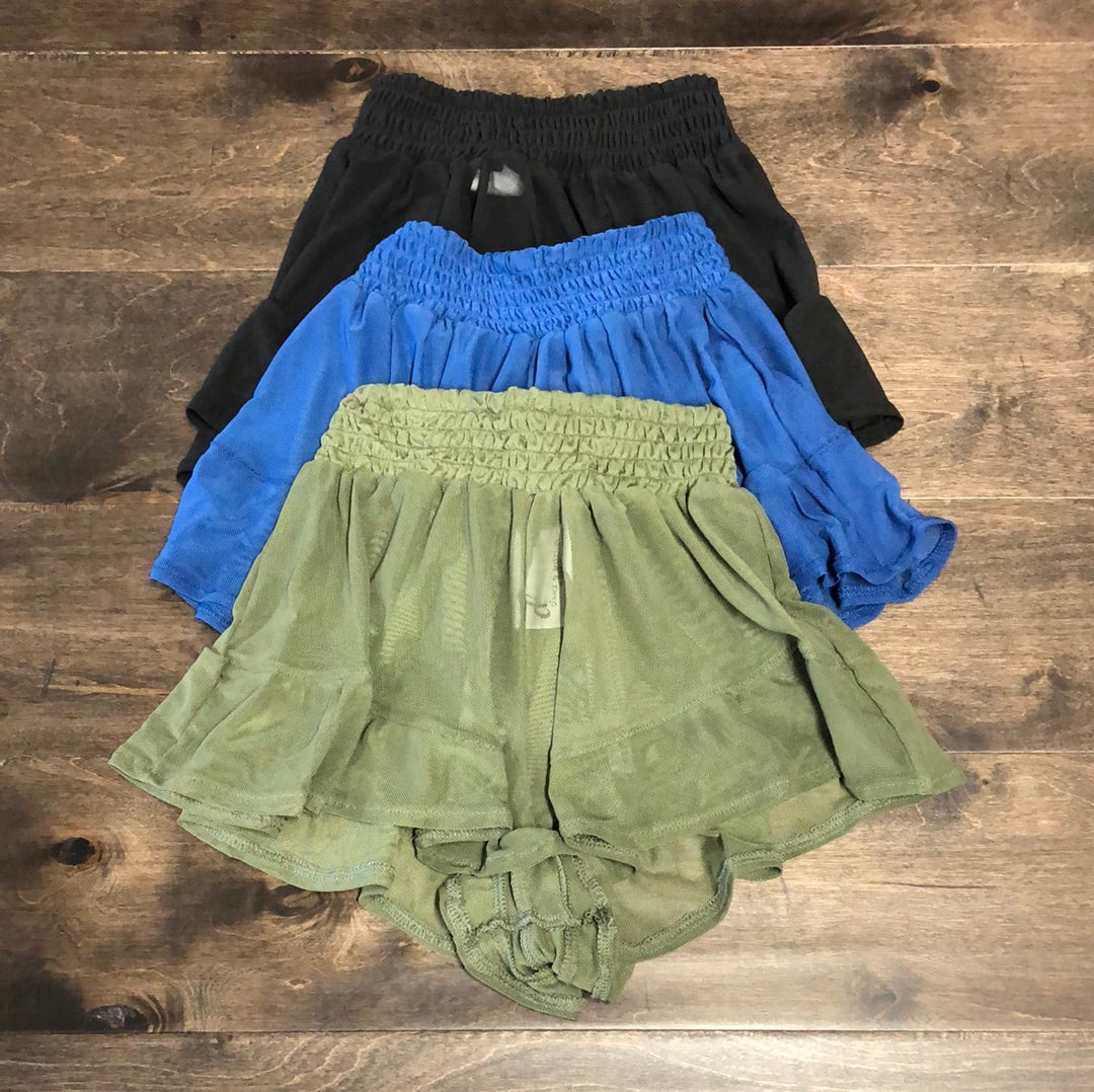 Ruffle Mesh Short #21412