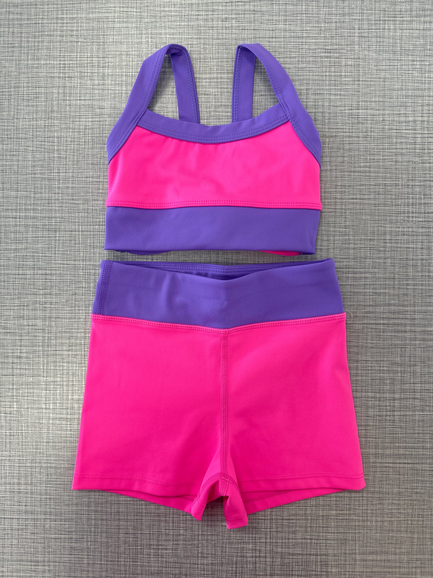 Color Block Tank Short Set