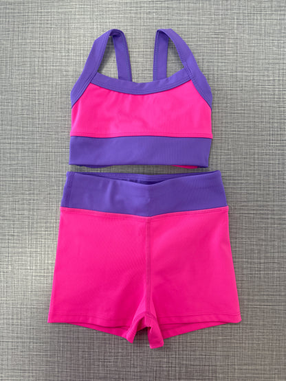 Color Block Tank Short Set