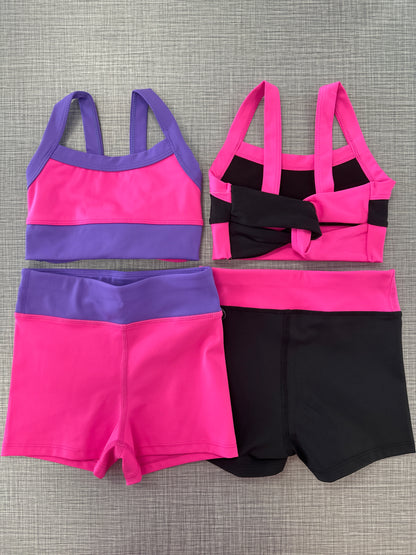 Color Block Tank Short Set