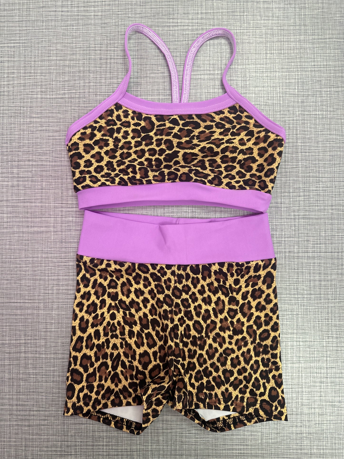Lilac Cheetah Short Set