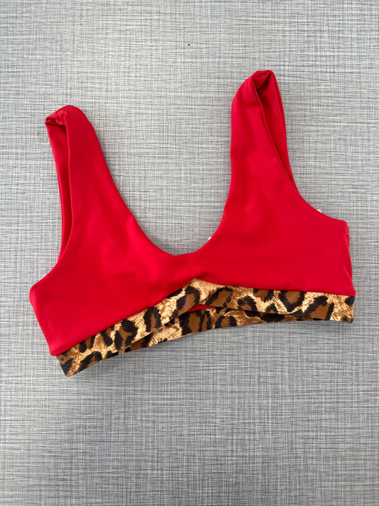 Medium Adult Tiger Friday Reversible Crop Top