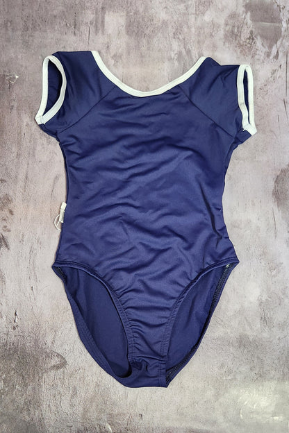 Short Sleeve Leotard with Trim