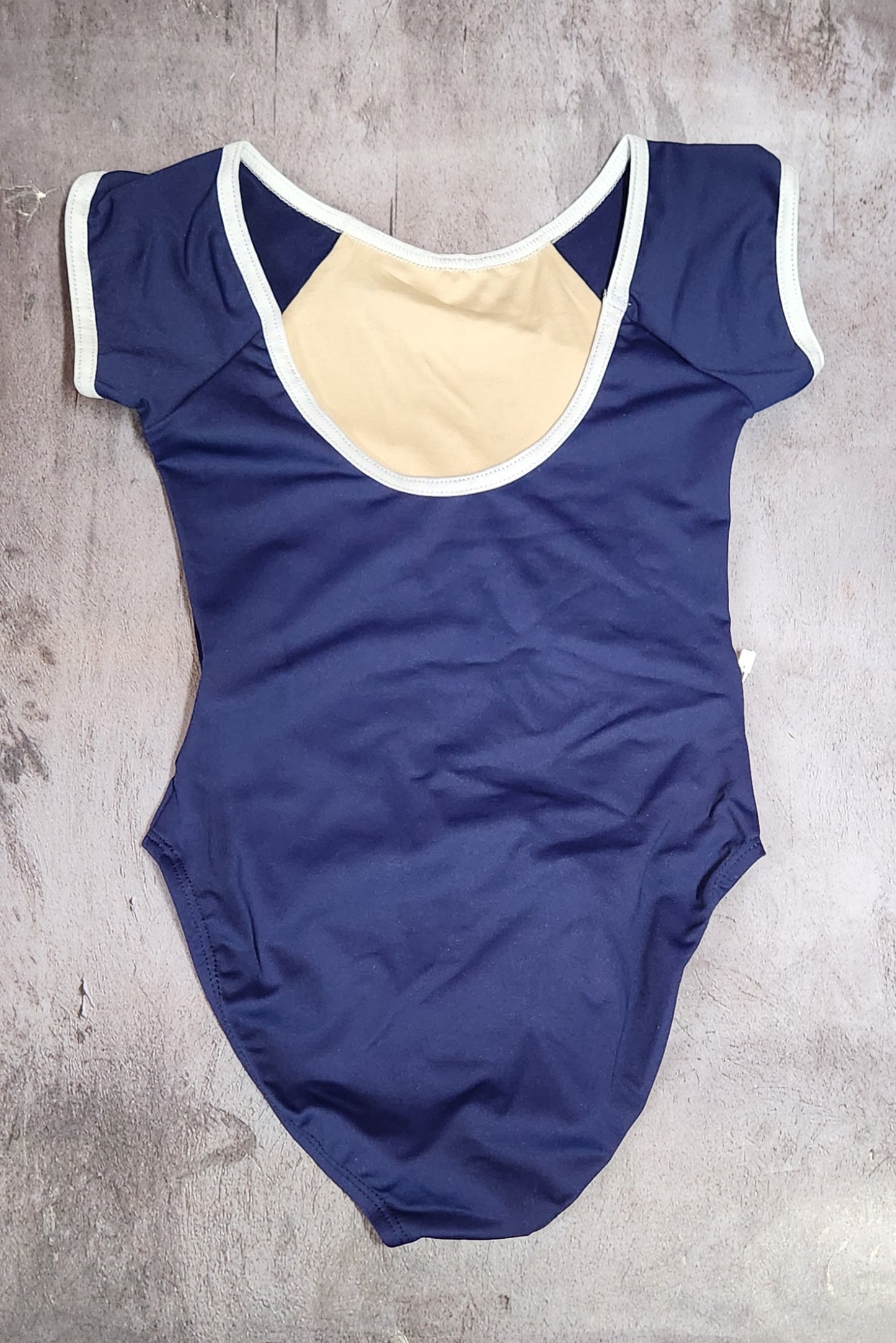 Short Sleeve Leotard with Trim