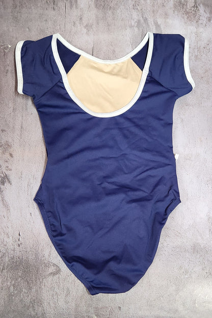 Short Sleeve Leotard with Trim