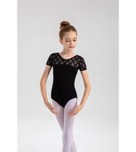 Load image into Gallery viewer, Lace Short Sleeve Leotard
