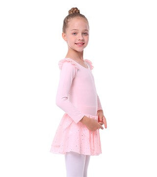 Long Sleeve Sequin Skirted Leotard