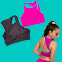 Load image into Gallery viewer, Demi Slanted Back Tank Top &amp; Wide Waist Band Bike Short Separates
