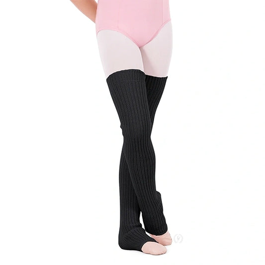 Girls Soft Knit 27" Long Stirrup Knee High Legwarmers