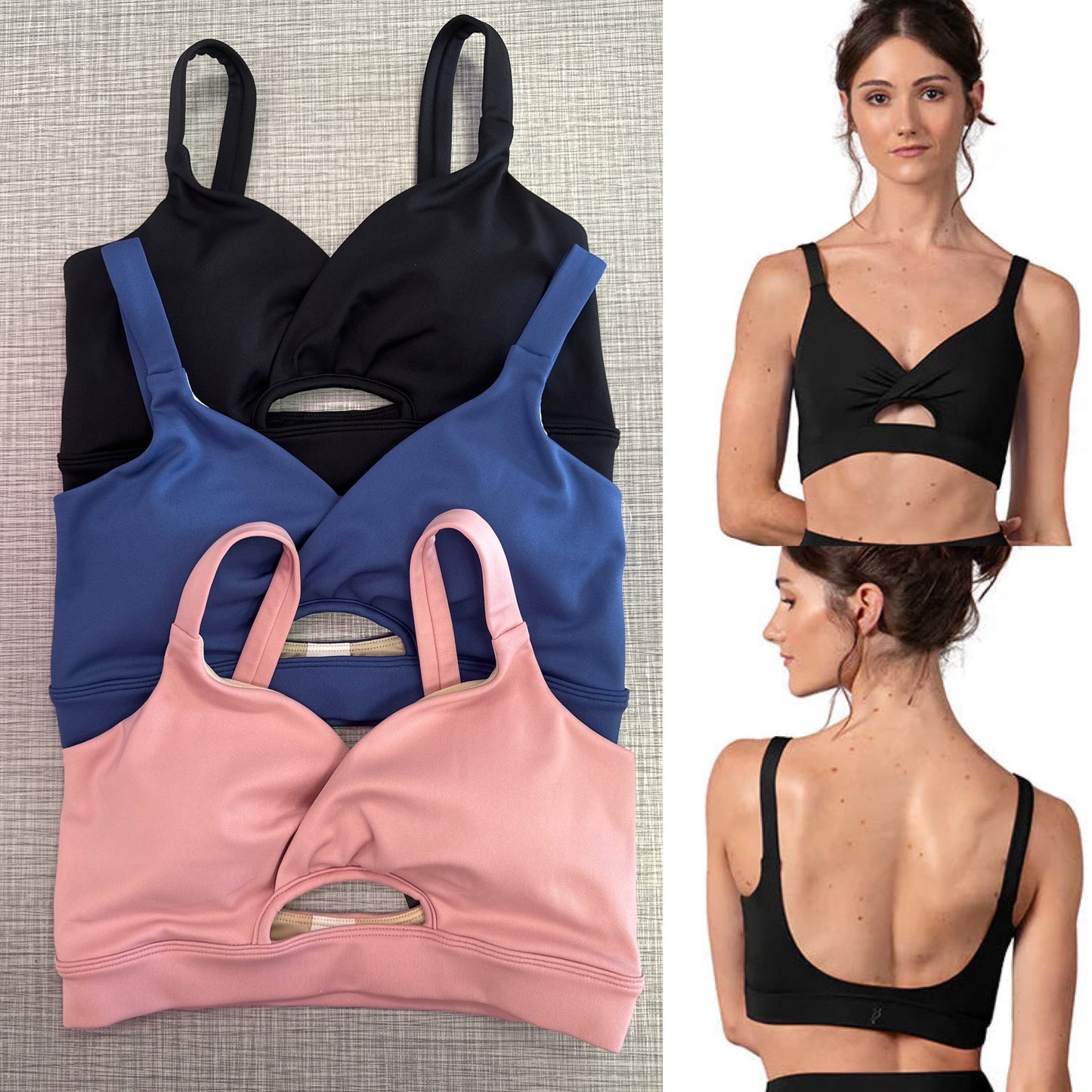 Vivian Twist Front Crop Top #Z30025