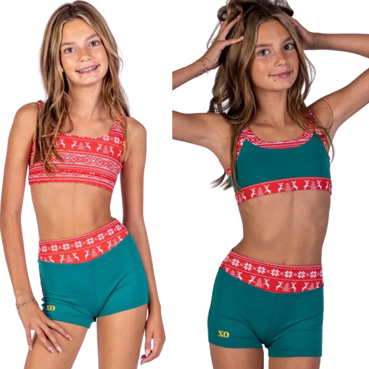 PRE ORDER- XO Reversible Reindeer Short Set
