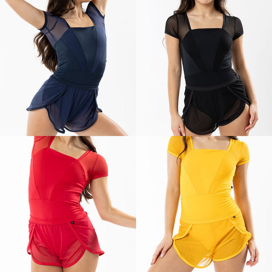 Gemstone Leotard Short Set