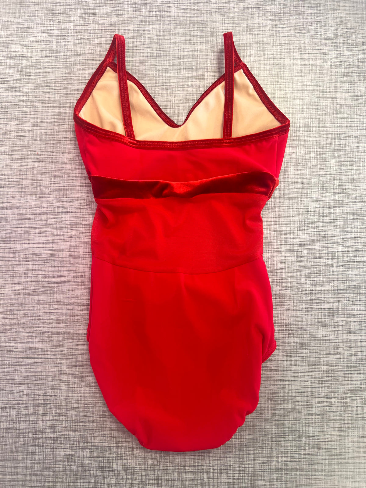 Ariel Red Velvet Leotard
