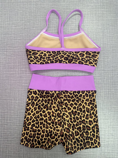 Lilac Cheetah Short Set